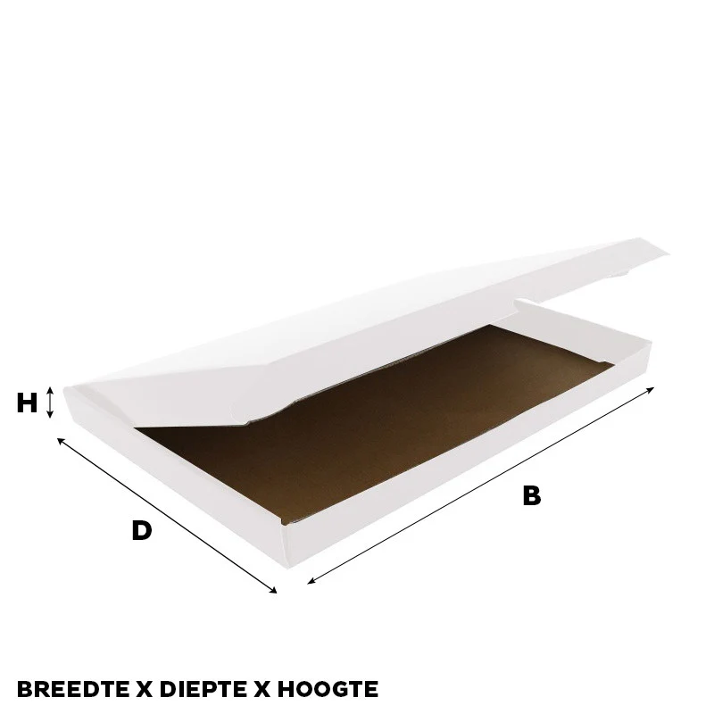 Fraktkartonger 38x25x2,9cm Vit (100 st) [FP-VPD001]