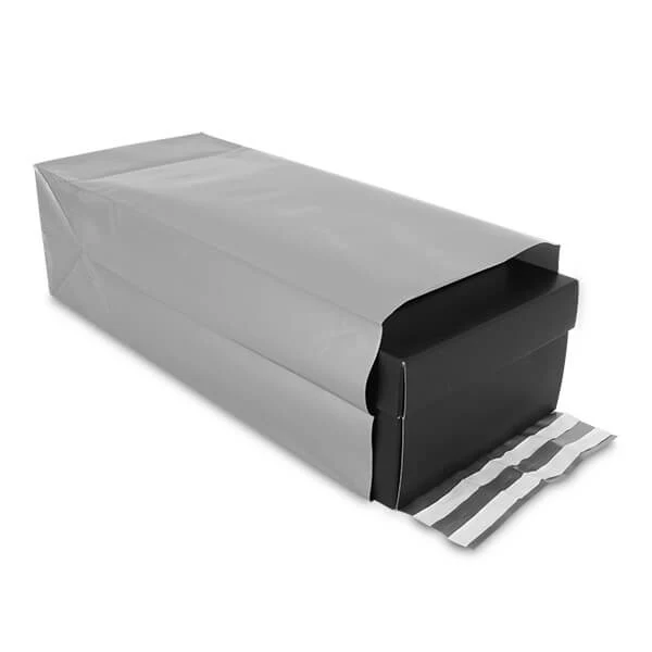 Plastförsändelsepåsar 20+14x47 cm silver (125 st) [FP-VZQ002]