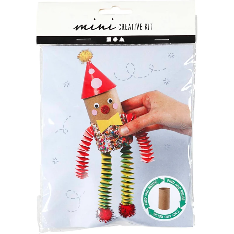 Mini DIY Kit, Toalettrulle clown, 1 förp. [HOB-977432]