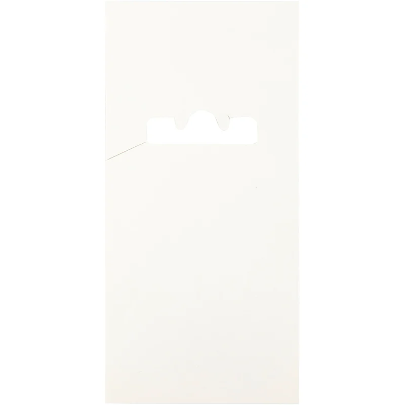 Kort för dubbla krokar, L: 123 mm, B: 58 mm, vit, 200 st./ 1 förp. [HOB-9300-CARD]