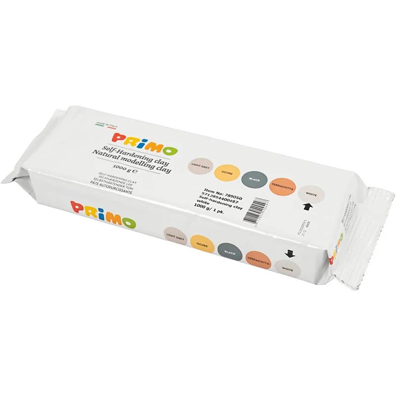 Självhärdande Lera, vit, 12x1000 g/ 1 förp. [HOB-78905]