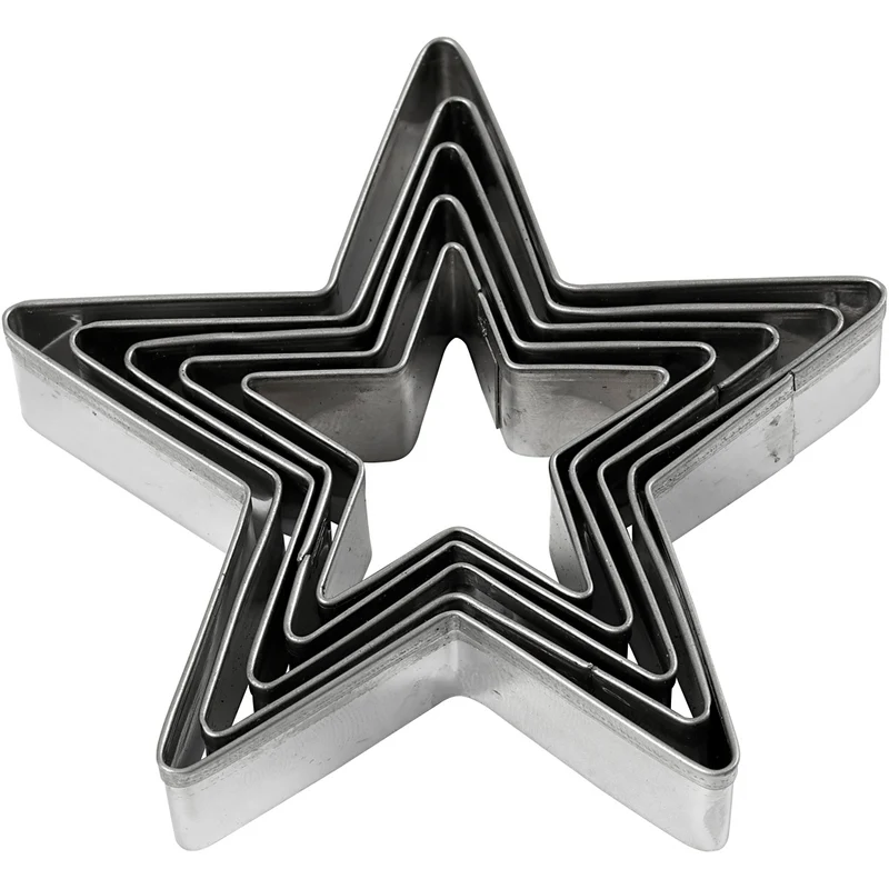 Utsticksform, stjärna, stl. 8 cm, 5 st./ 1 förp. [HOB-782881]