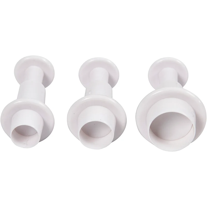 Utsticksform med prägel, cirkel, Dia. 1,1+1,3+1,7 cm, vit, 3 st./ 1 förp. [HOB-782876]