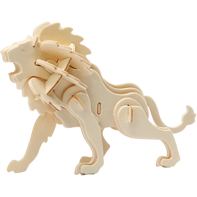 3D konstruktionsfigur, lejon, stl. 18,5x7x7,3, 1 st. [HOB-580506]