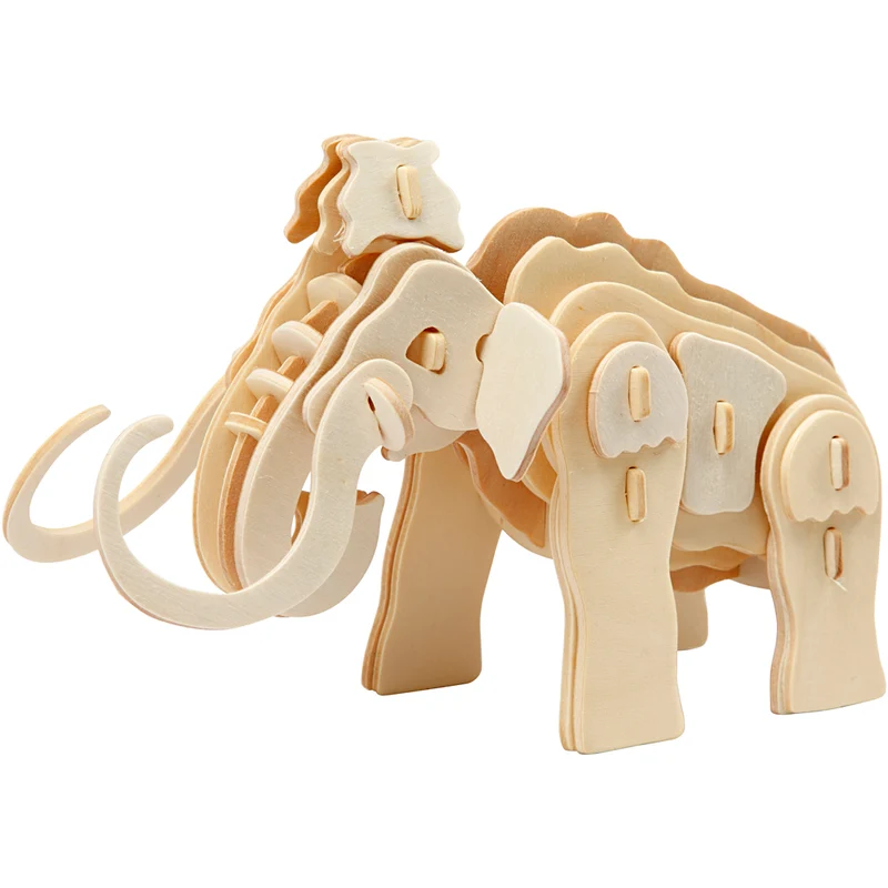 3D konstruktionsfigur, mammut, stl. 19x8,5x11 cm, 1 st. [HOB-580503]