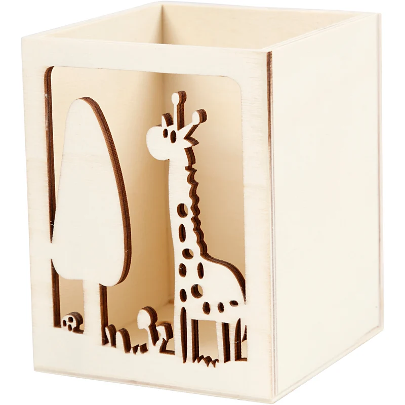 Pennställ, giraff, H: 10 cm, L: 8 cm, B: 8 cm, tjocklek 4 mm, 1 st. [HOB-54434]
