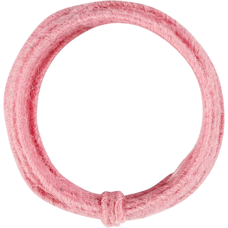 Jute Wire, tjocklek 2-4 mm, rosa, 3 m/ 1 förp. [HOB-503498]
