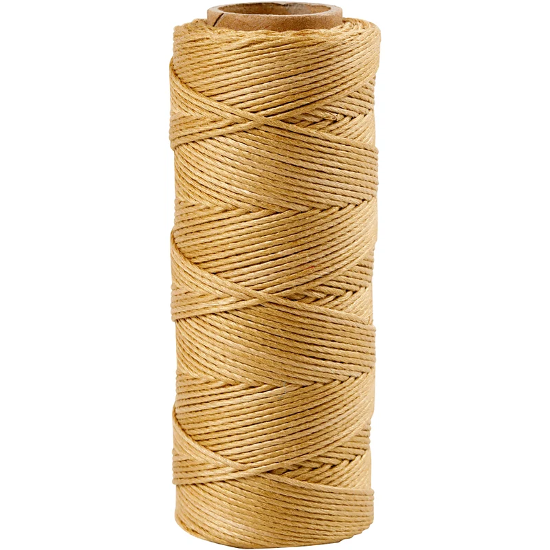Bambusnöre, tjocklek 1 mm, guld, 65 m/ 1 rl. [HOB-503488]