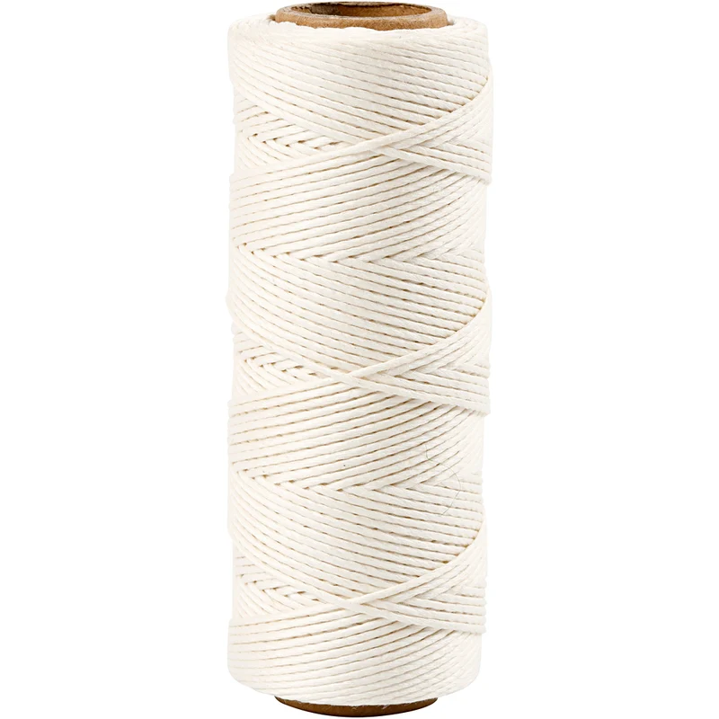 Bambusnöre, tjocklek 1 mm, vit, 65 m/ 1 rl. [HOB-503481]