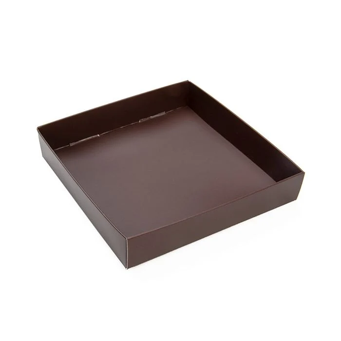 Papperslåda botten chokladbrun 13x2,5x13,3cm (25 st) [CB357]