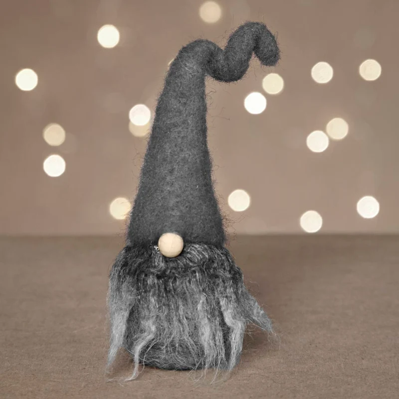 Mini DIY Kit, Jultomte, H: 13 cm, gråmelerad, 1 förp. [HOB-977428]