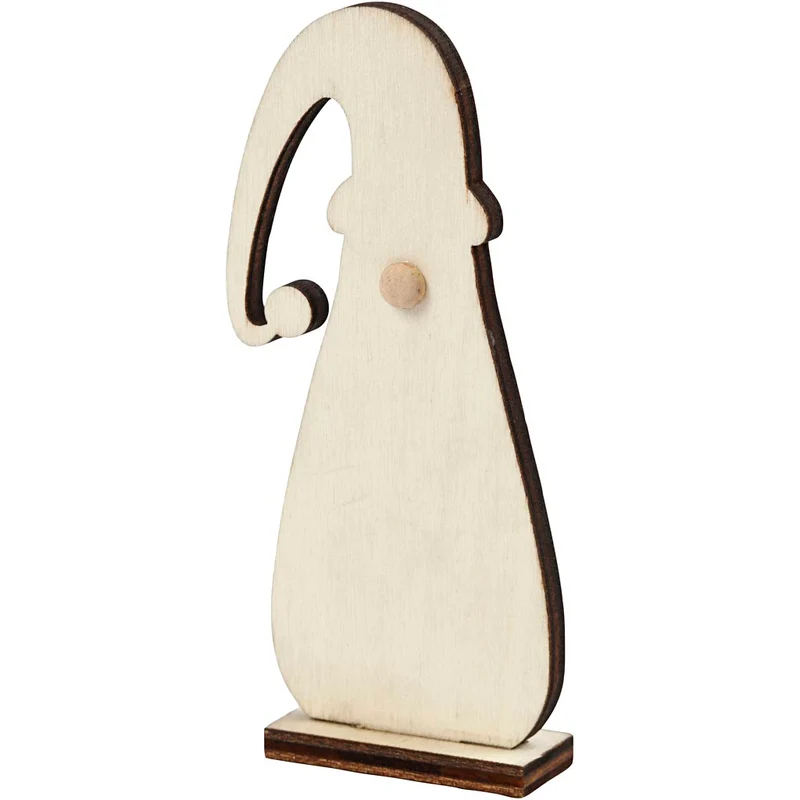 Jultomte, H: 10 cm, D: 1,5 cm, B: 4,5 cm, tjocklek 3 mm, 3 st./ 1 förp. [HOB-54467]