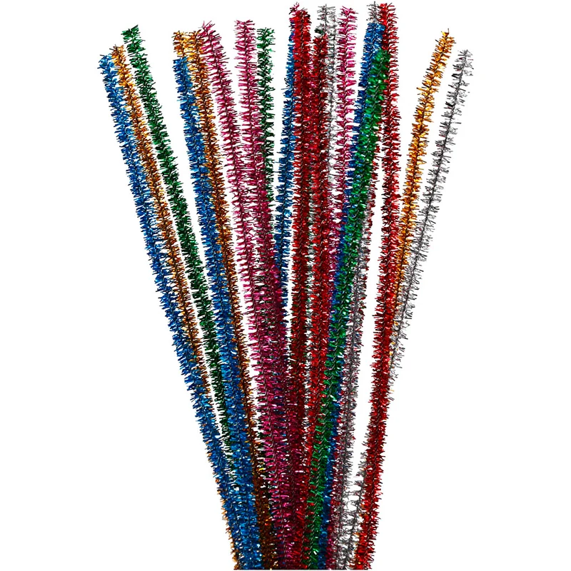 Piprensare, L: 30 cm, tjocklek 6 mm, glitter, starka färger, 24 mix./ 1 förp. [HOB-51648]