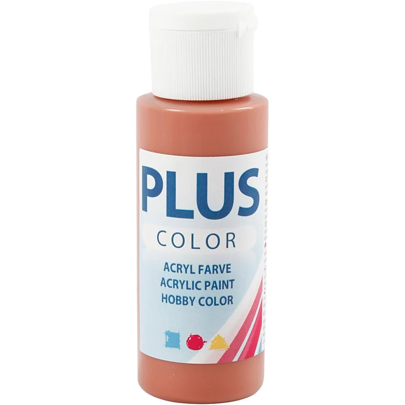 Plus Color Hobbyfärg, terrakotta, 60 ml/ 1 flaska [HOB-39687]
