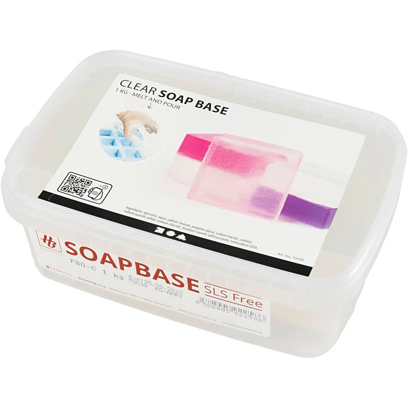 Transparent tvålmassa, klar, 1 kg [HOB-70038]