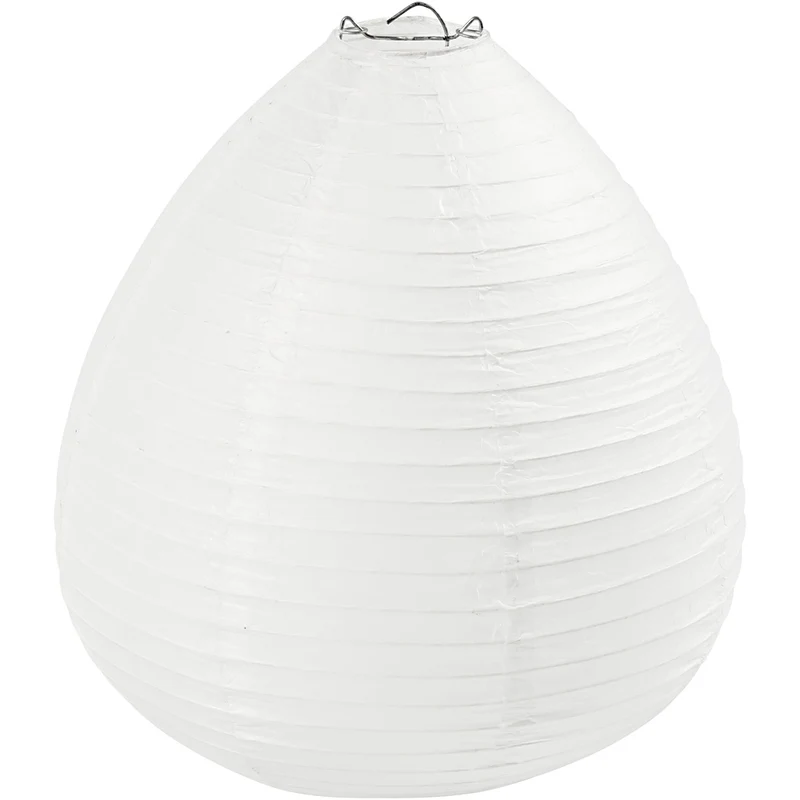 Papperslampa, Droppe, H: 27 cm, Dia. 25 cm, vit, 1 st. [HOB-500282]