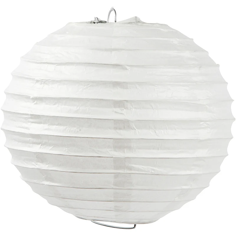 Papperslampa, Rund, Dia. 35 cm, vit, 1 st. [HOB-500281]