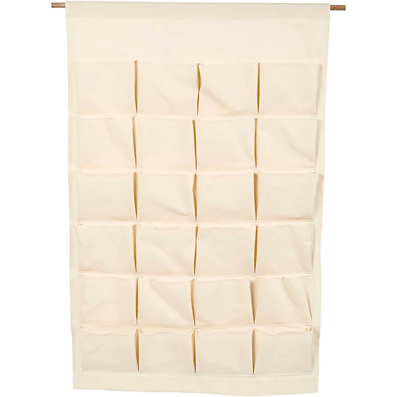 Upphänge med fickor, H: 93 cm, B: 60 cm, ljusnatur, 1 st. [HOB-49735]