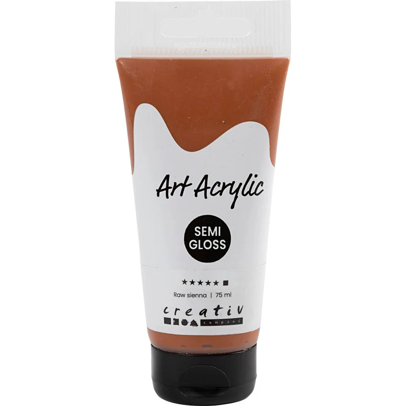 Akrylfärg, halvblank, täckande, raw sienna, 75 ml/ 1 flaska [HOB-35155]