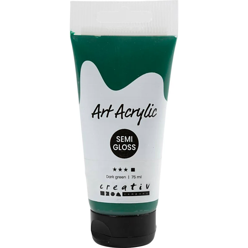 Akrylfärg, halvblank, täckande, mörkgrön, 75 ml/ 1 flaska [HOB-35153]