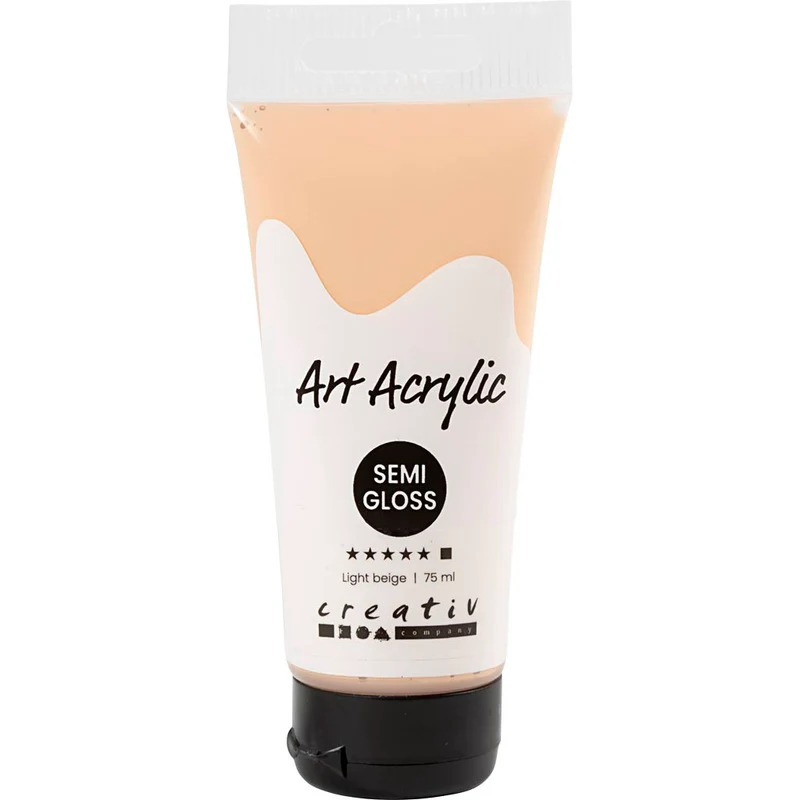 Akrylfärg, halvblank, täckande, ivory, 75 ml/ 1 flaska [HOB-35142]