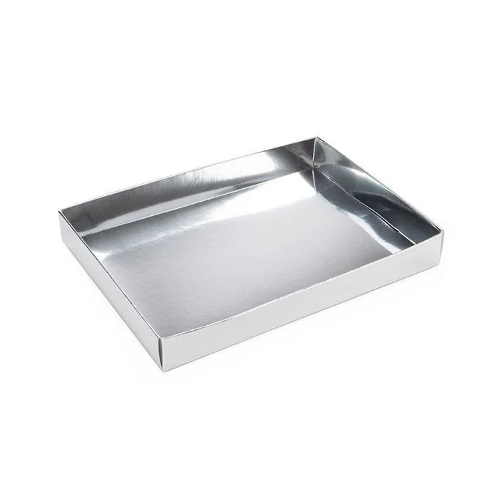 Papperslåda botten Shimmer Silver 13,7x2,5x19,1cm (25 st) [SS15]