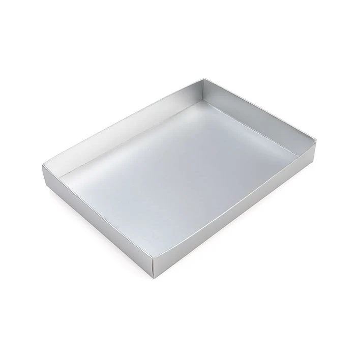 Papperslåda botten matt silver 13,7x2,5x19,1cm (25 st) [MS15]