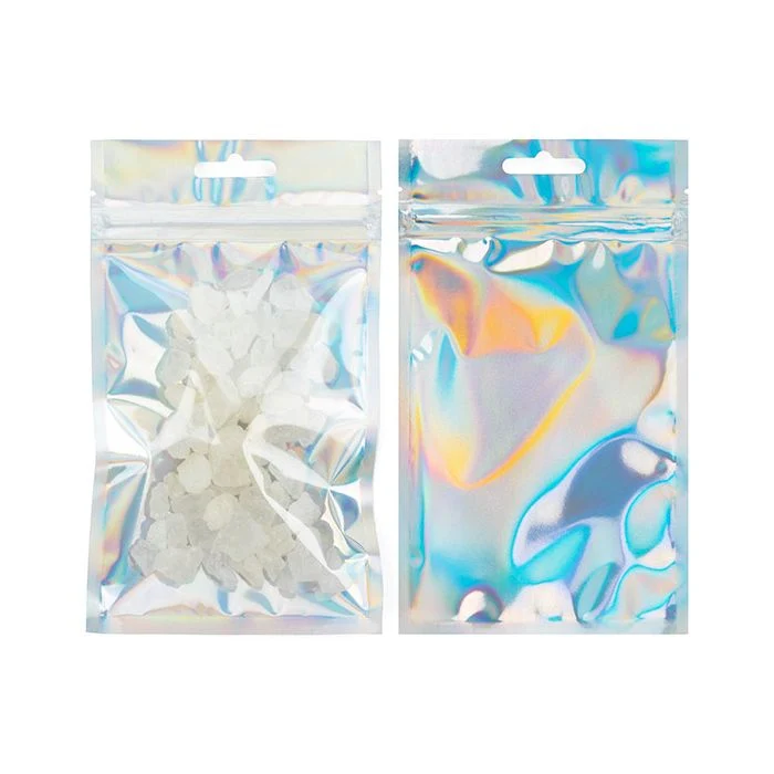 Blixtlåspåsar Holografisk/Transparent 10,2x15,2cm (25 st) [HZBB46CH]