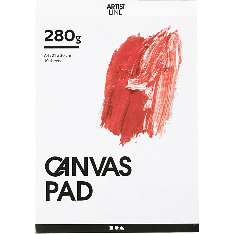 Canvas Block, A4, ark 210x297 mm, 280 g, vit, 10 ark/ 1 st. [HOB-25753]