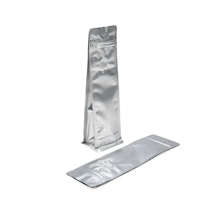 Blockbottom Coffee Bag Silver 7,9x6x26cm (50 st) [BBC1S]