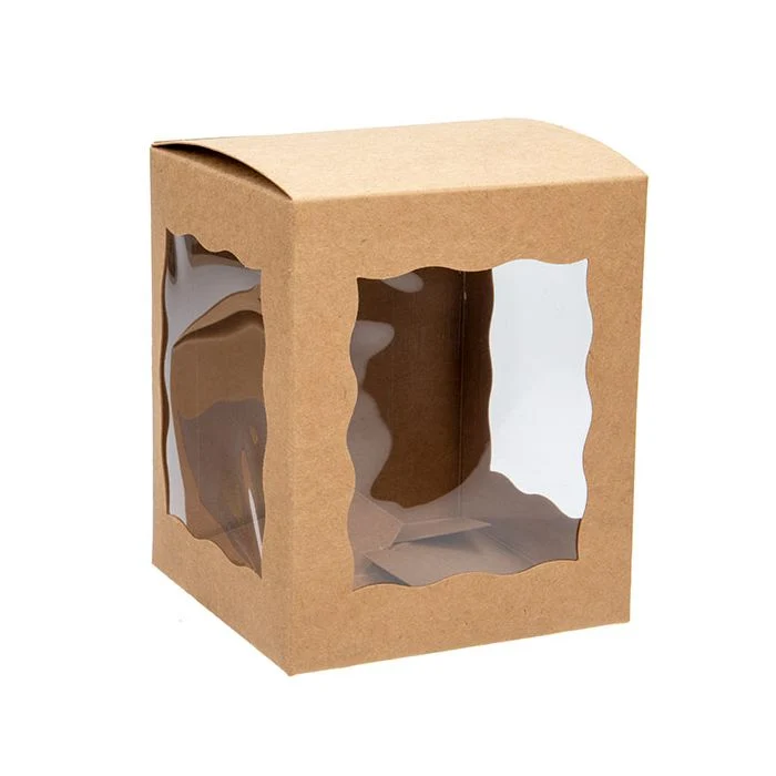 3-sidig fönsterlåda Kraft 10,2x10,2x11,7cm (25 st) [WKRG346]