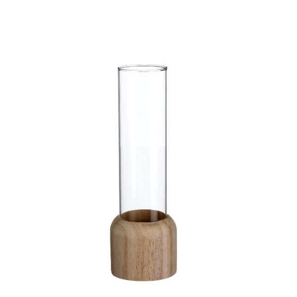 Träfot med provrör Ø5cm och 28cm högt (1 st) [IFS-29219]