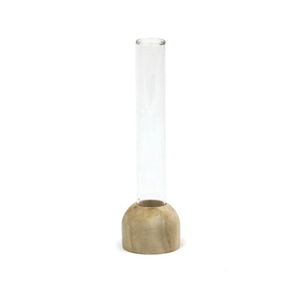 Träfot med provrör Ø2cm och 15cm högt (1 st) [IFS-29217]