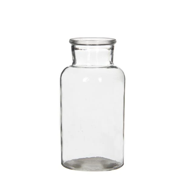 Medicinvas i glas 16cm hög Ø 8cm (bricka med 12 st) [IFS-129195]