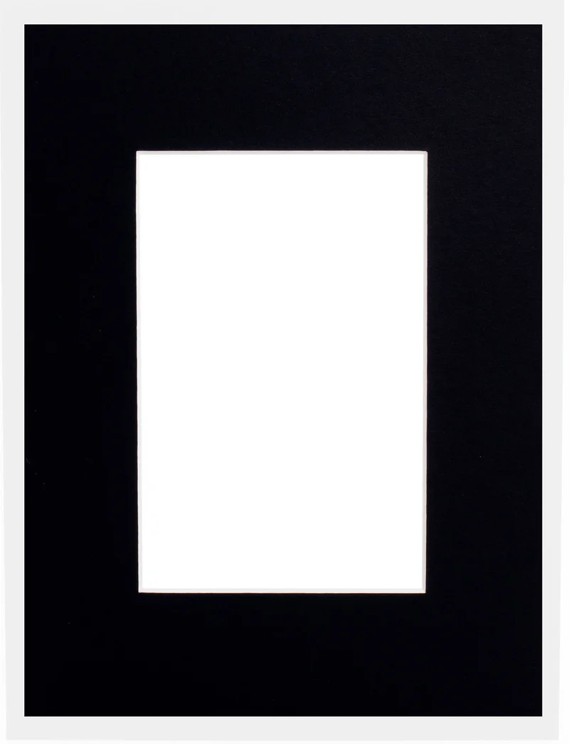 Monteringstavla 413 Svart 28x35cm med 19x24cm fönster (5 st) [MA-7441328352]