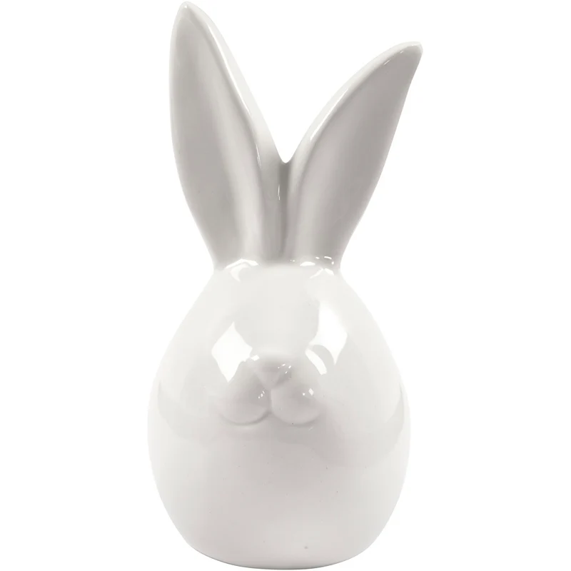 Hare, H: 11,4 cm, Dia. 5,5 cm, vit, 12 st./ 1 låda [HOB-50580]