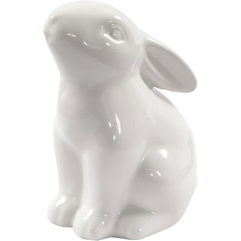 Hare, H: 9 cm, Dia. 5,5 cm, vit, 12 st./ 1 förp. [HOB-50579]