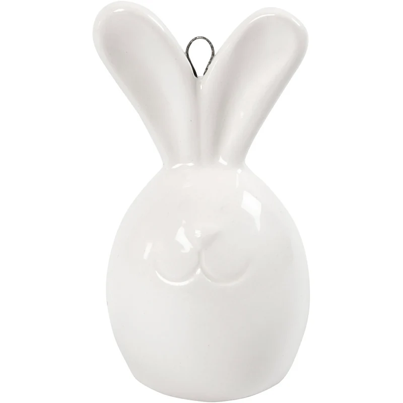Hare, H: 6,7 cm, Dia. 3,6 cm, vit, 3 st./ 1 förp. [HOB-505780]
