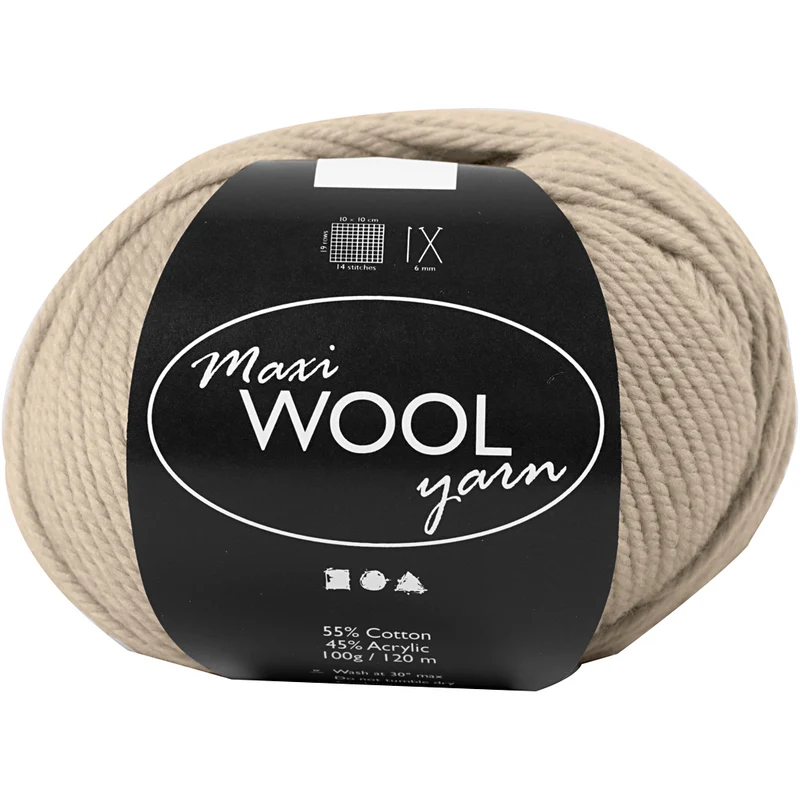 Ullgarn, L: 125 M, sandmelerad, 100 g/ 1 nystan [HOB-447416]