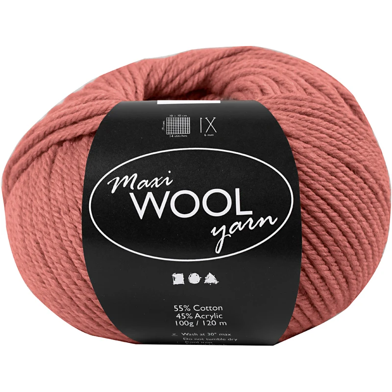 Ullgarn, L: 125 M, mörkrosa, 100 g/ 1 nystan [HOB-447405]