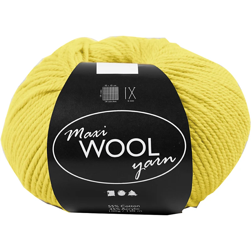 Ullgarn, L: 125 M, gul, 100 g/ 1 nystan [HOB-447402]