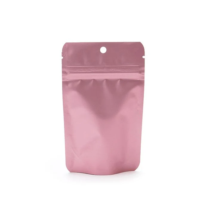 Rose Gold Metalliserad Stå upp påsar 8 x 5 x 13 cm med upphängningshål (100 st) [ZBGM1RG]