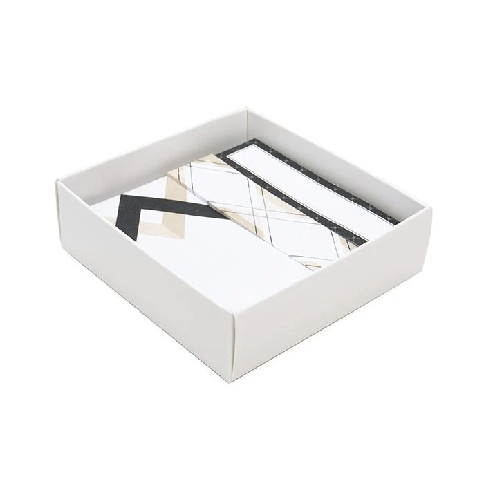 Matte White Paper Box Bottom 8 x 2,5 x 8,5 cm (25 st) [WH356]