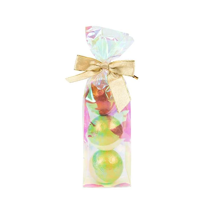 Iridescent Flat Bottom Gusset med pappersinsats, 7 x 5 x 25,5 cm (50 st) [HFGPB17]