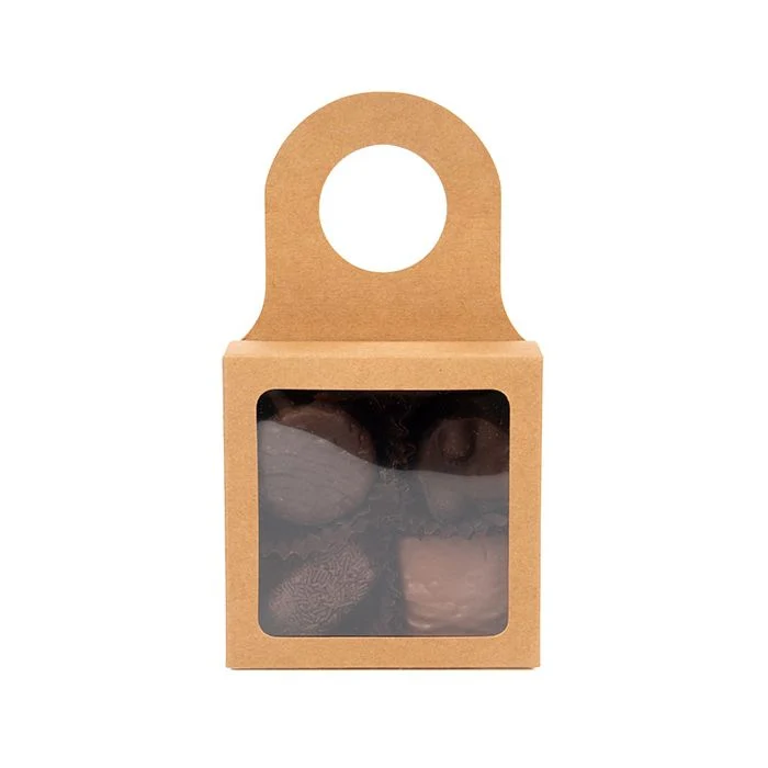 Kraftlåda med fönster 9 x 3 x 9 cm (25 st) [FS356]
