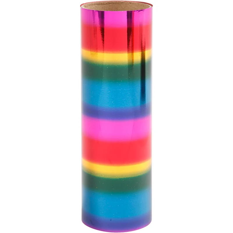 Dekorationsfolie, B: 15,5 cm, tjocklek 0,02 mm, regnbågsfärger, 50 cm/ 1 rl. [HOB-283570]