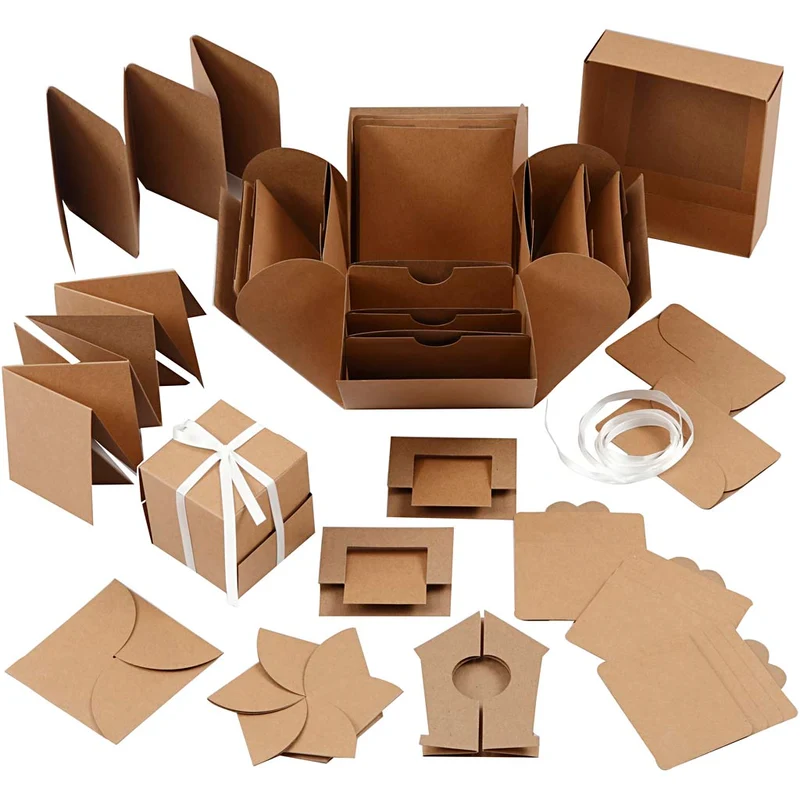 Exploding Box, stl. 7x7x7,5+12x12x12 cm, natur, 1 st. [HOB-25380]
