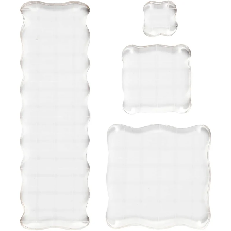 Akrylblock, stl. 2,5x2,5+5x5+7,6x7,6+5x16,5 cm, tjocklek 1 cm, 4 st./ 1 förp. [HOB-21586]