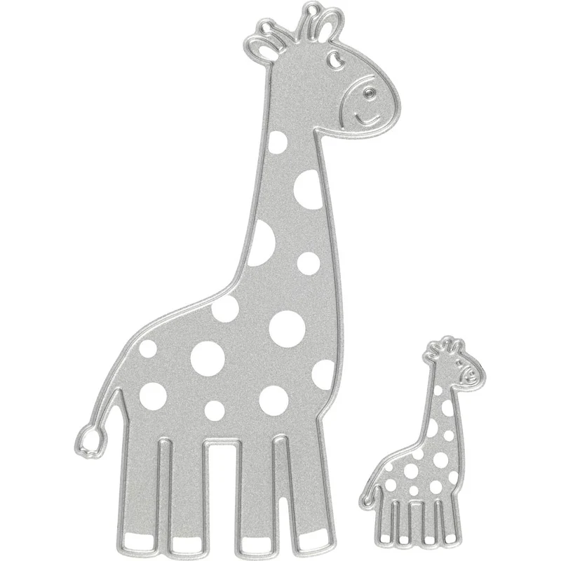 Skär och prägelschablon, giraff, stl. 54x92+21x35 mm, 1 st. [HOB-118007]