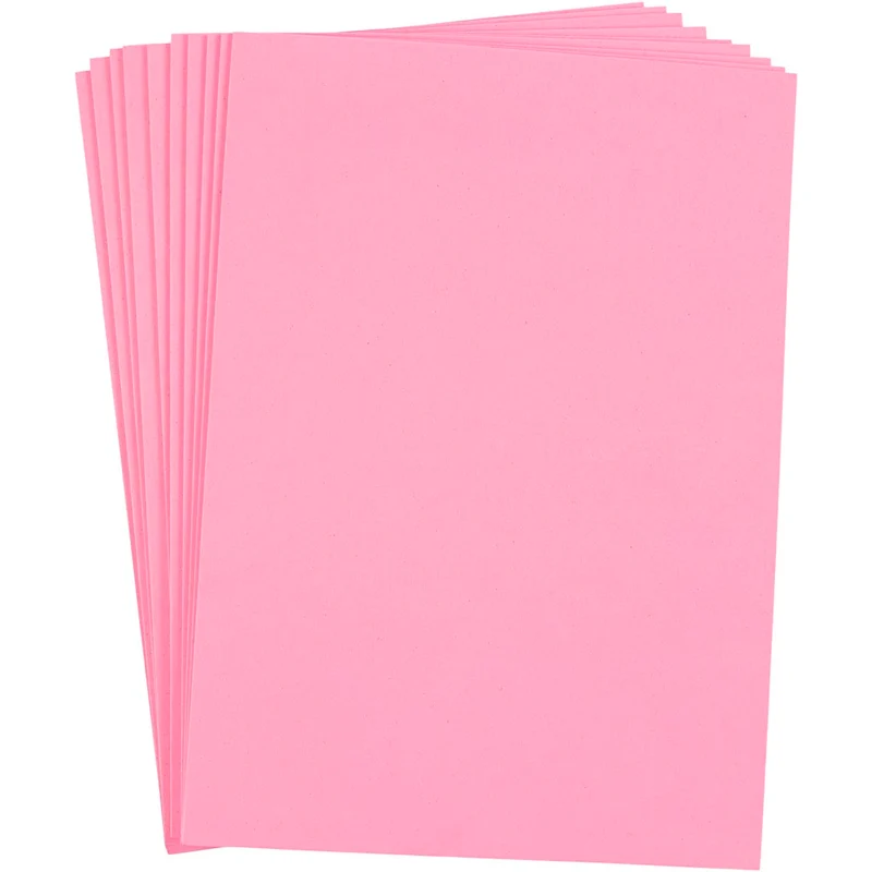 Dekorgummi, A4, ark 210x297 mm, tjocklek 2 mm, rosa, 10 ark/ 1 förp. [HOB-79040]